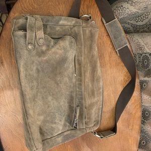 Black Rivet Suede Messenger bag